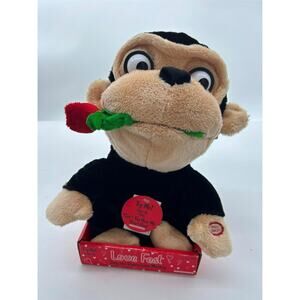 Animated Gorilla Plush 12" - Sings and Eyes move to Can't You Hear My Heart Beat